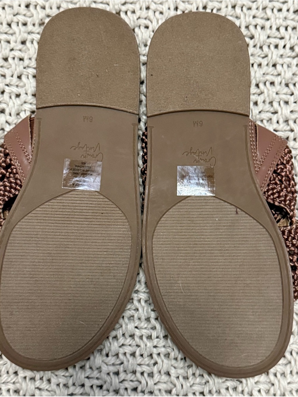 Crown Vintage Braided Brown Slide sandals NWOB- Size 6 - Picture 3 of 4